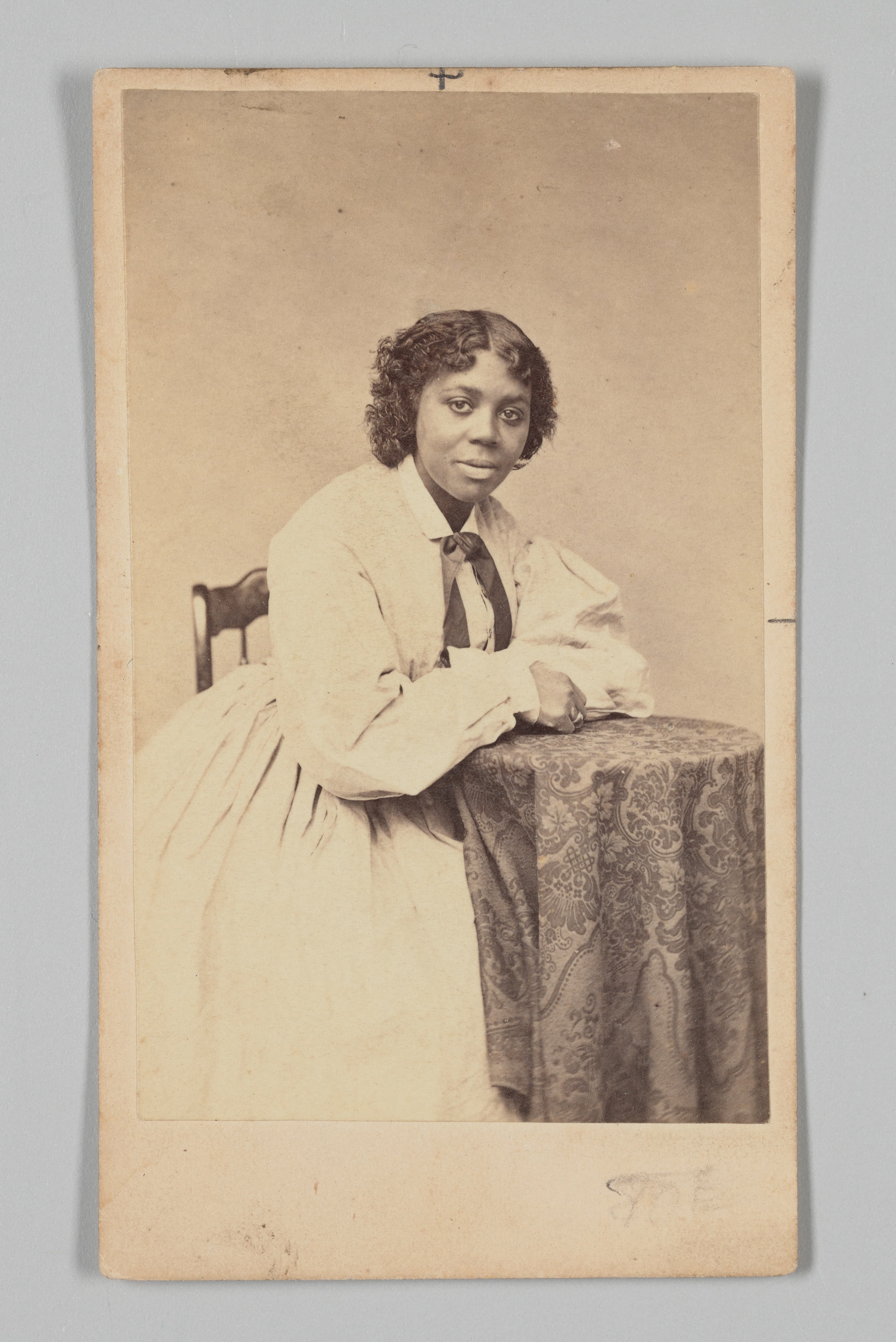 Augustus Marshall, Portrait of Edmonia Lewis, ca. 1870. Carte-de-visite albumen print. Courtesy the Smithsonian National Museum of African American History and Culture.