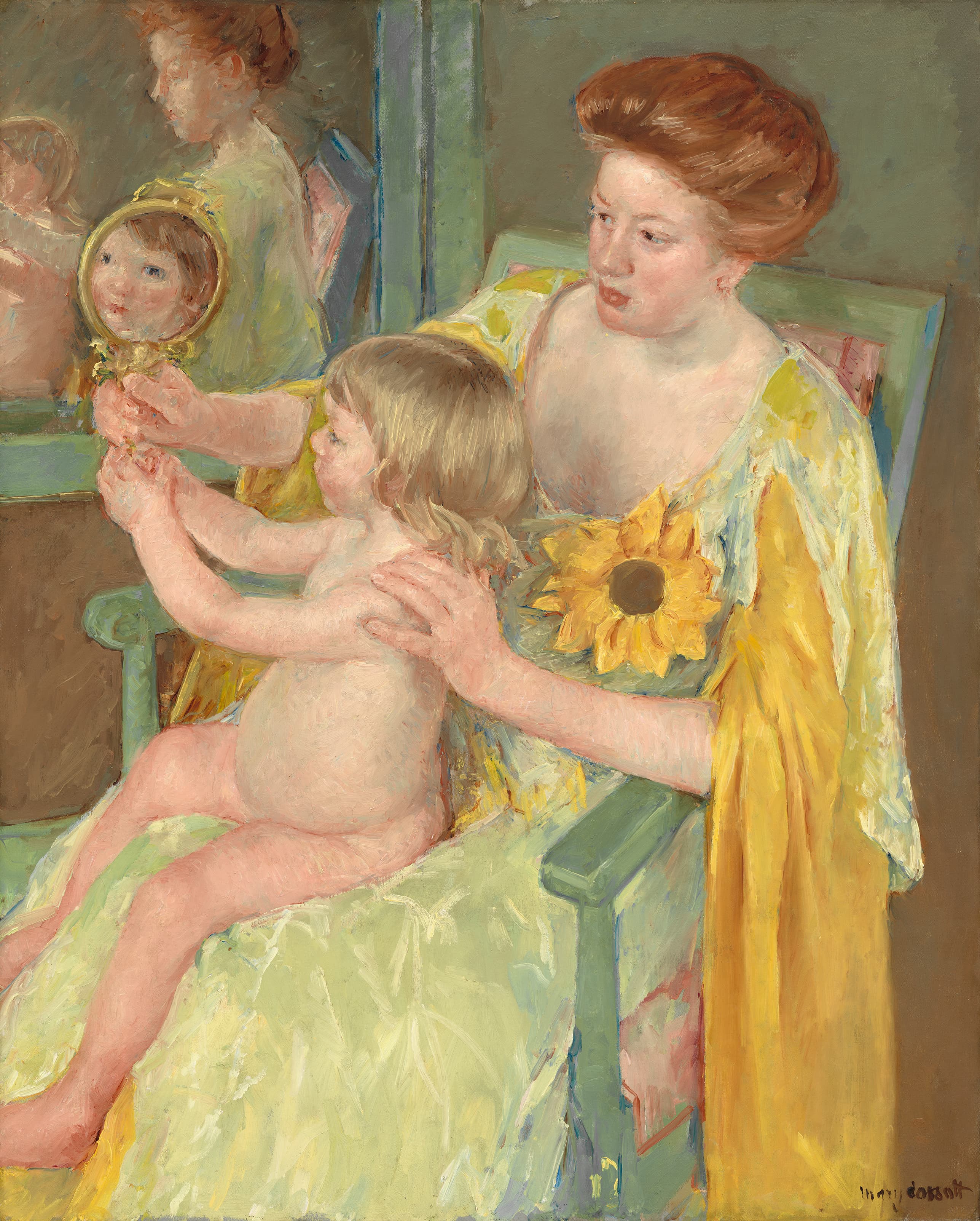Mary Cassatt, Woman with a Sunflower, ca. 1905. Oil on canvas, 36 ¼ × 29 inches. Courtesy the National Gallery of Art, Washington.