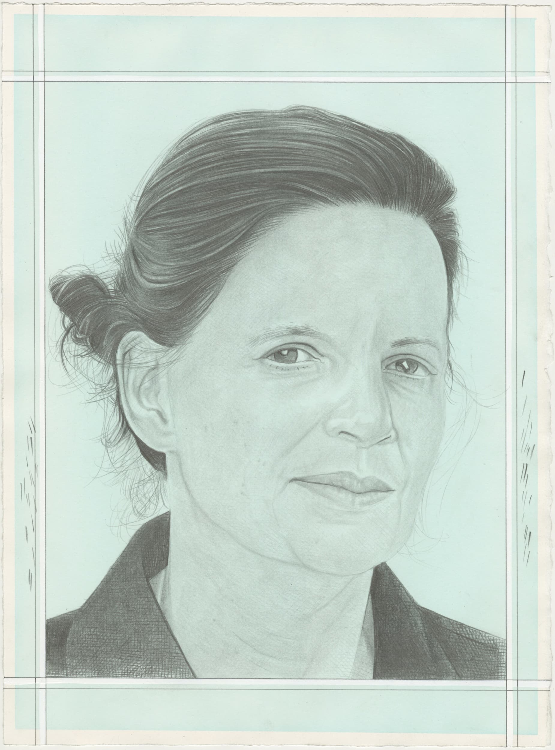 Portrait of Mary Ellen Carroll, pencil on paper by Phong H. Bui.