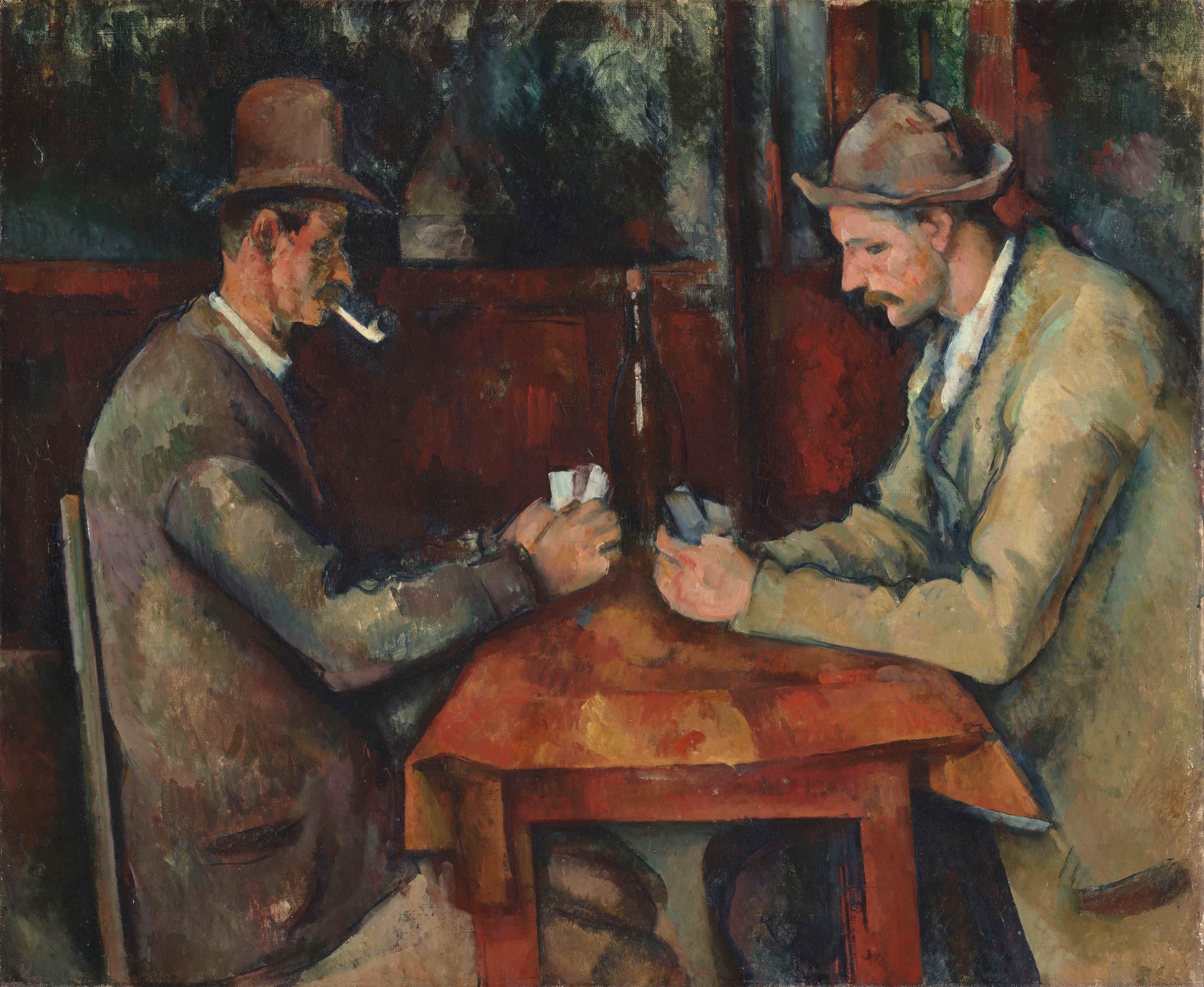 Paul Cezanne, Les joueurs de cartes [The Card Players], 1893–96. Oil on canvas, 18 ½ × 22 ½ inches. © Musée d'Orsay, Dist. GrandPalaisRmn / Patrice Schmidt.