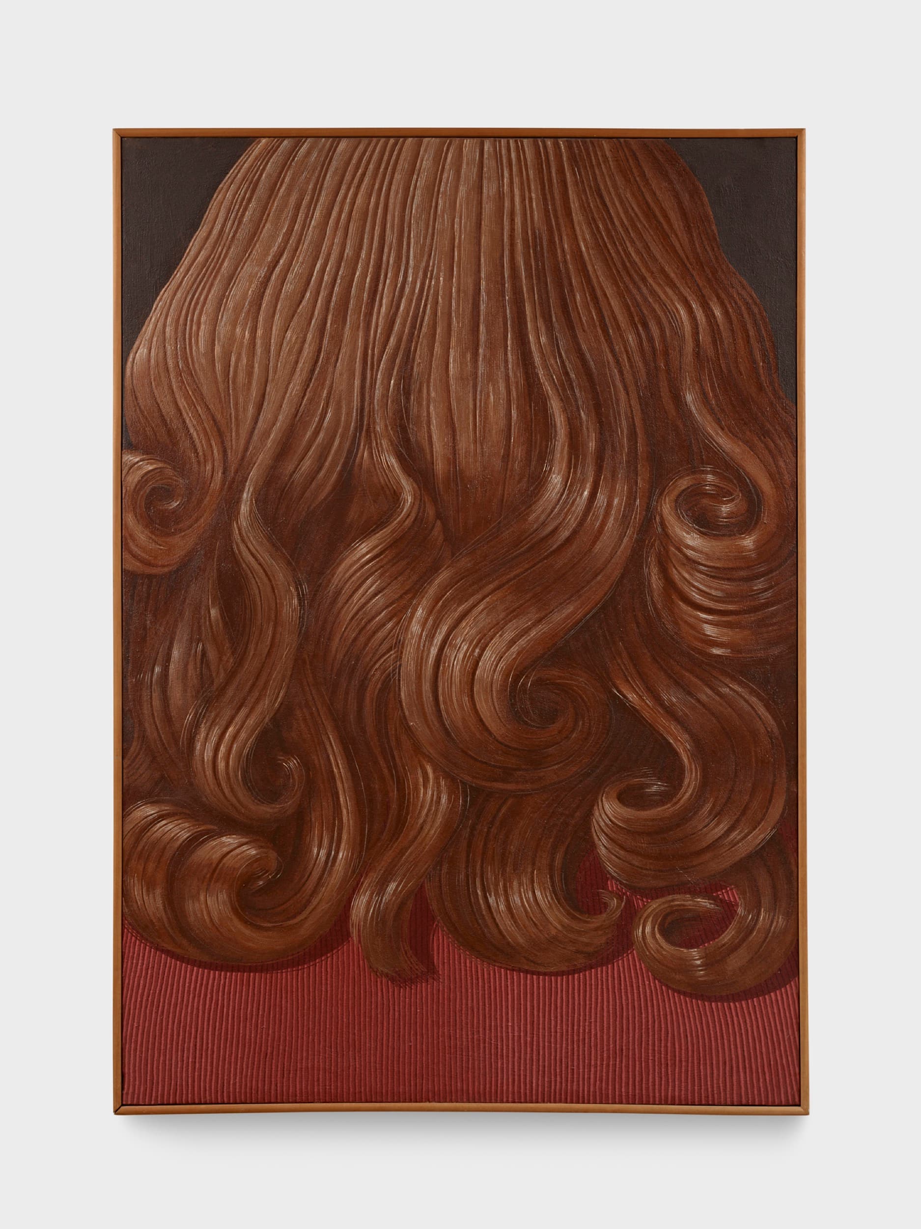 Domenico Gnoli, Curly Red Hair, 1969. Acrylic and sand on canvas, 79 × 55 ½ inches. © 2026 Artists Rights Society (ARS), New York. Courtesy Lévy Gorvy Dayan, New York.