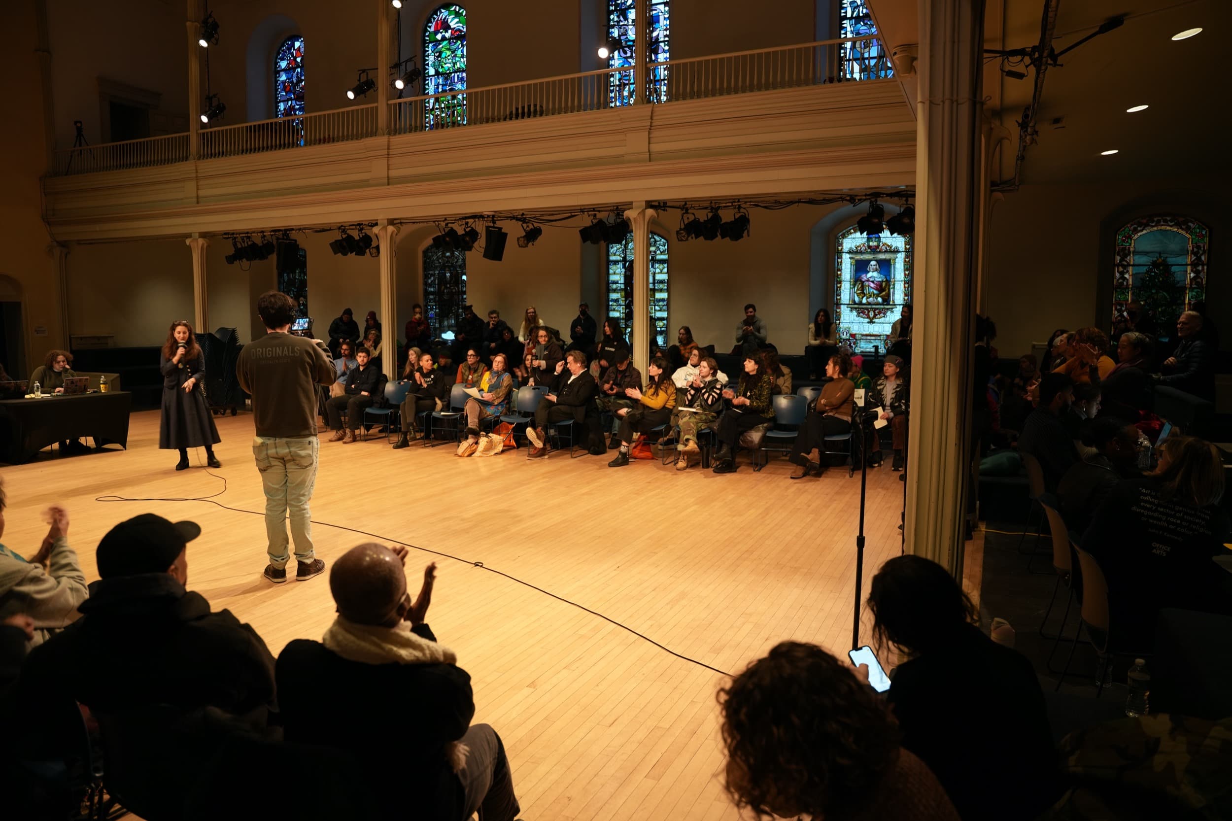 We the People: An Assembly of New York Artists on January 26. Photo: CJ Gardella.
