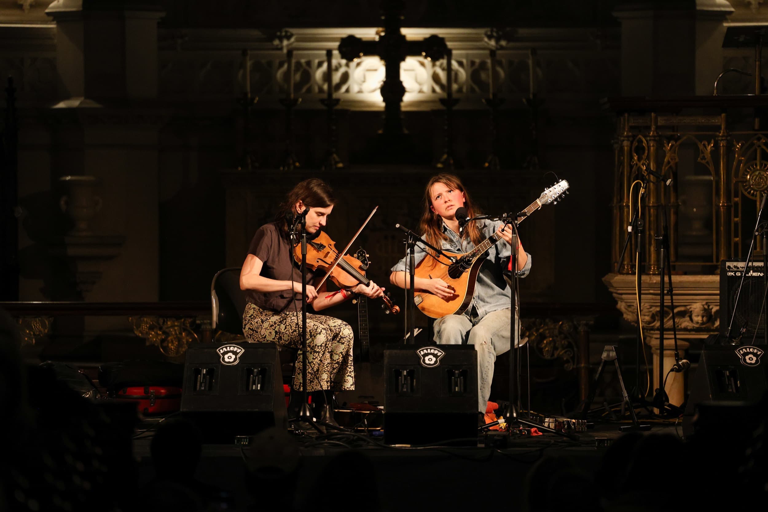 Stephanie Coleman and Nora Brown at the Brooklyn Folk Festival. Photo: Brian Geltner.