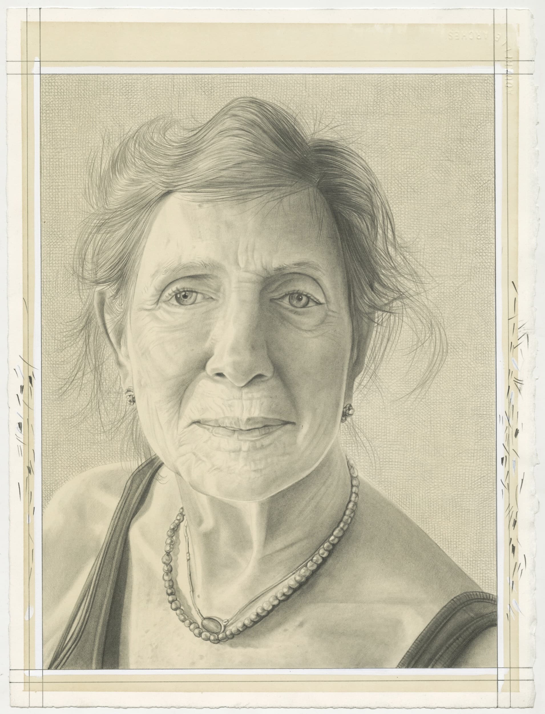 Portrait of Dorothea Rockburne, pencil on paper by Phong H. Bui.