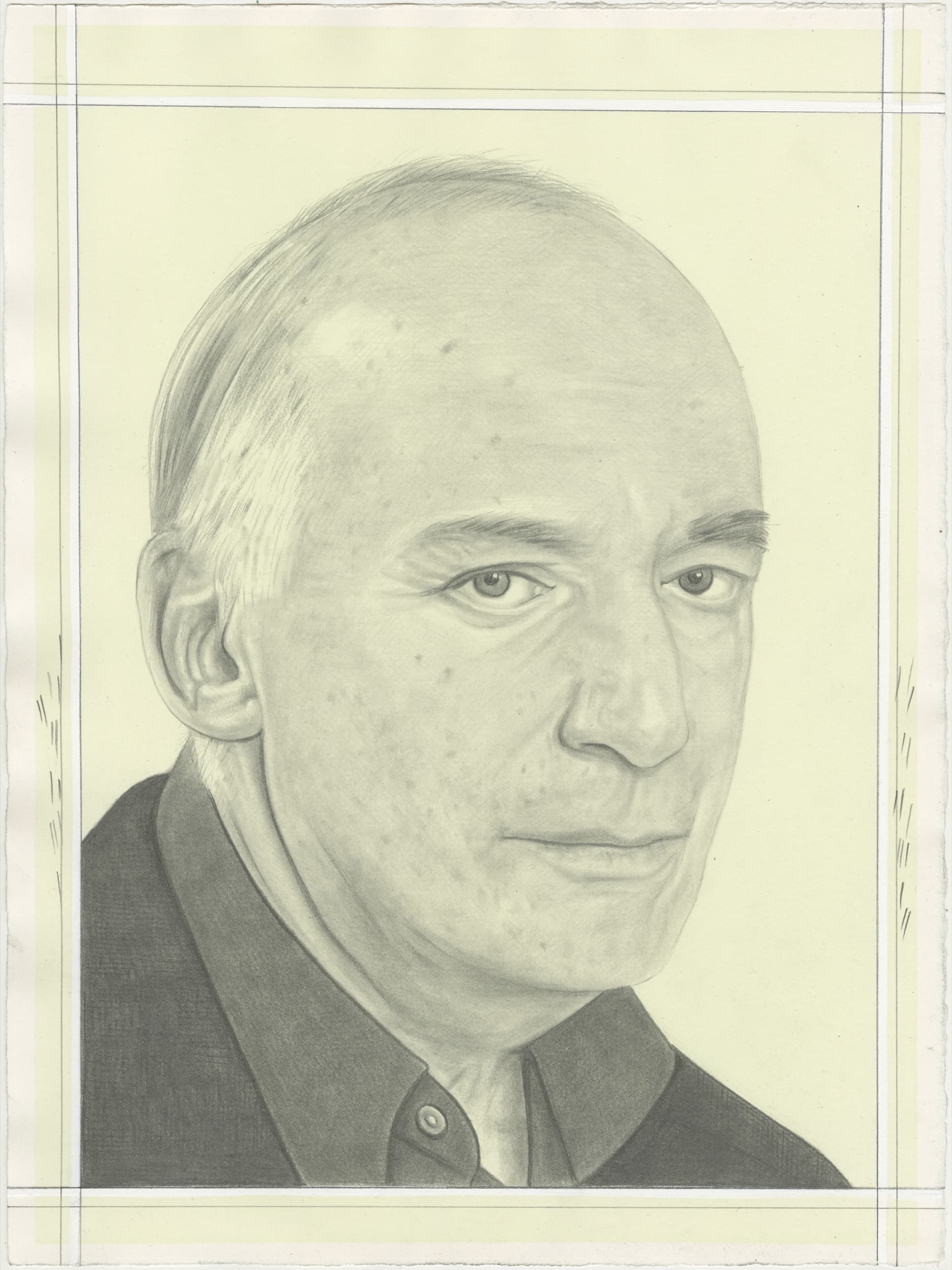 Portrait of Michael Fried, pencil on paper by Phong H. Bui.
