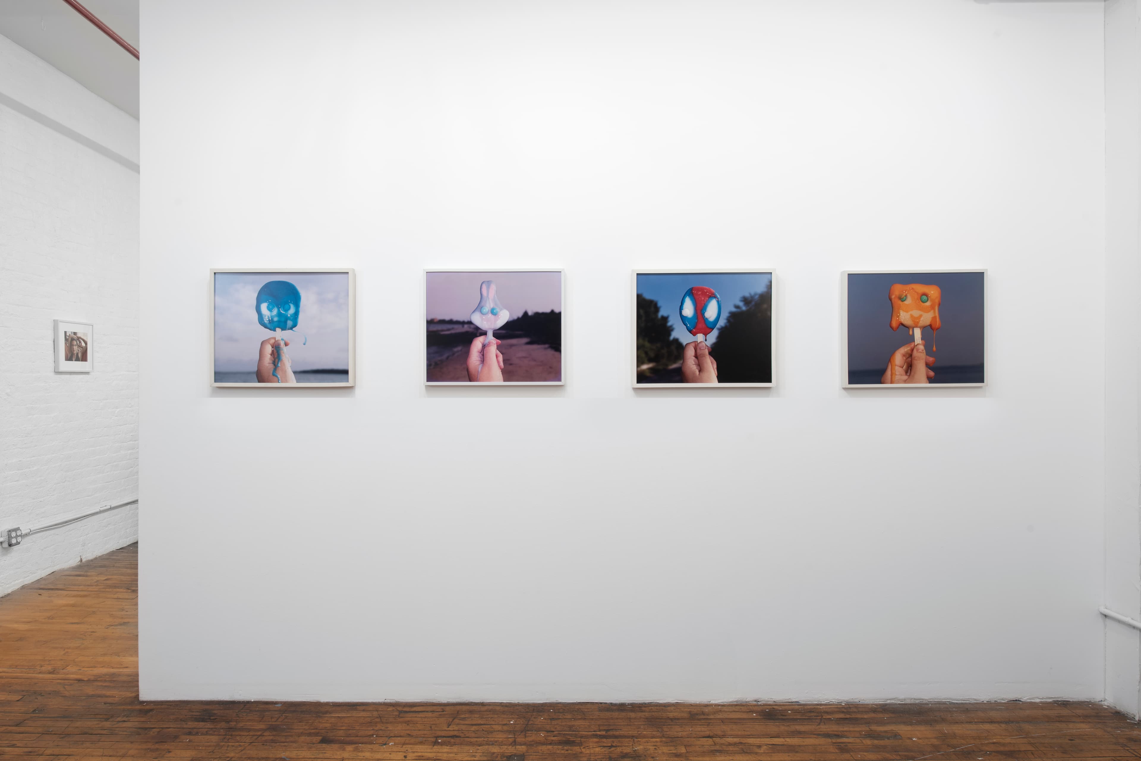 Installation view: Meredith Allen and Carol Saft: Ice Pops Forever, Tappeto Volante Projects, Brooklyn, New York, 2025⁠–26. Courtesy the artists and Tappeto Volante Projects.
