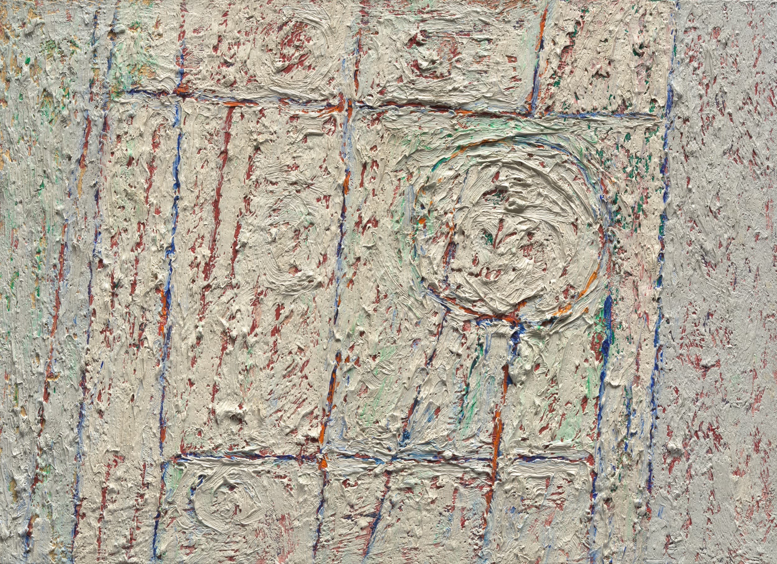 George Morrison, White Painting, 1965. Oil on canvas, 15 × 21 inches. © George Morrison Estate. Courtesy the Metropolitan Museum of Art.