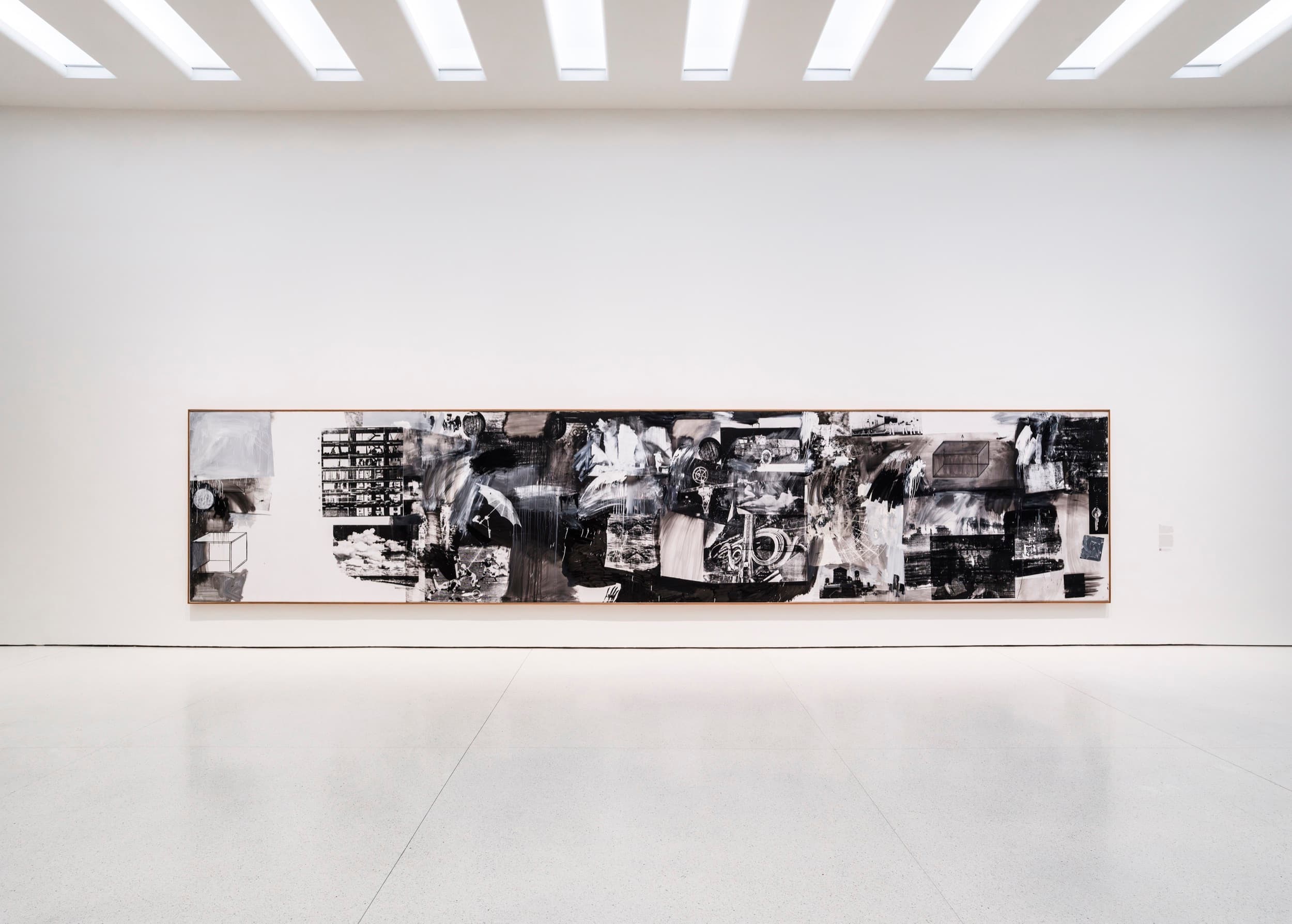 Installation view: Robert Rauschenberg: Life Can’t Be Stopped, Solomon R. Guggenheim Museum, New York, 2025–26. © Solomon R. Guggenheim Foundation, New York. Photo: Ariel Ione Williams.