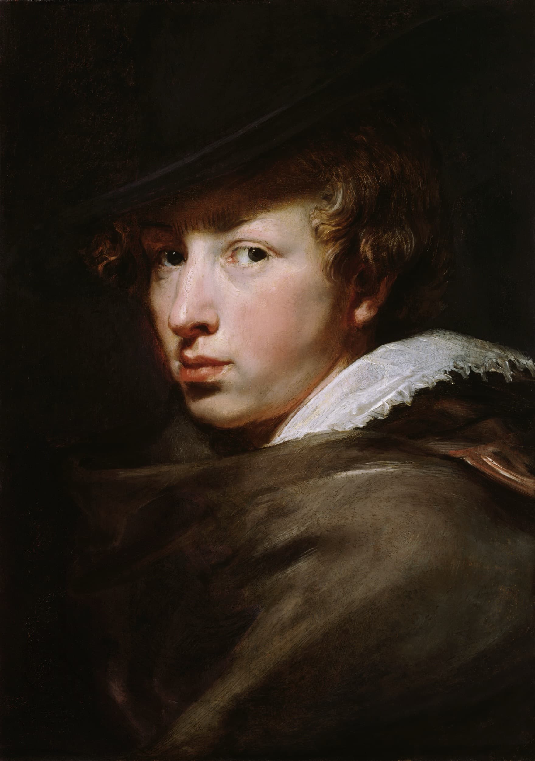 Anthony van Dyck, Self-portrait, 1616–17. Oil on panel, 14 ⅖ × 10 ⅛ inches. Courtesy Rubenshuis, City of Antwerp.