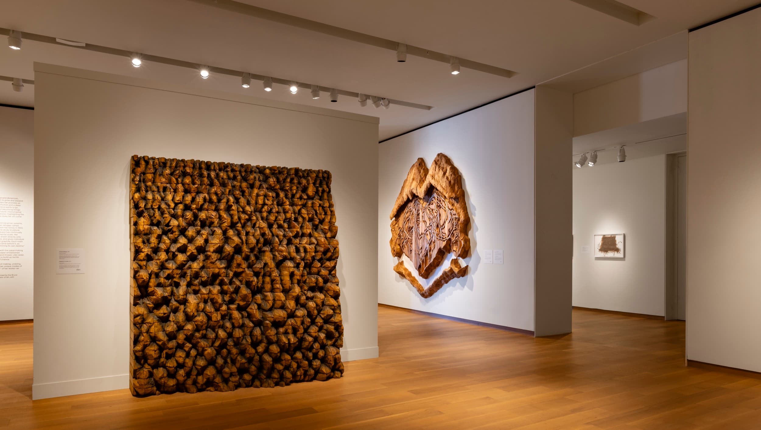 Installation view: Ursula von Rydingsvard: states of becoming, Bruce Museum, Greenwich, Connecticut, 2025-26. Courtesy Bruce Museum.