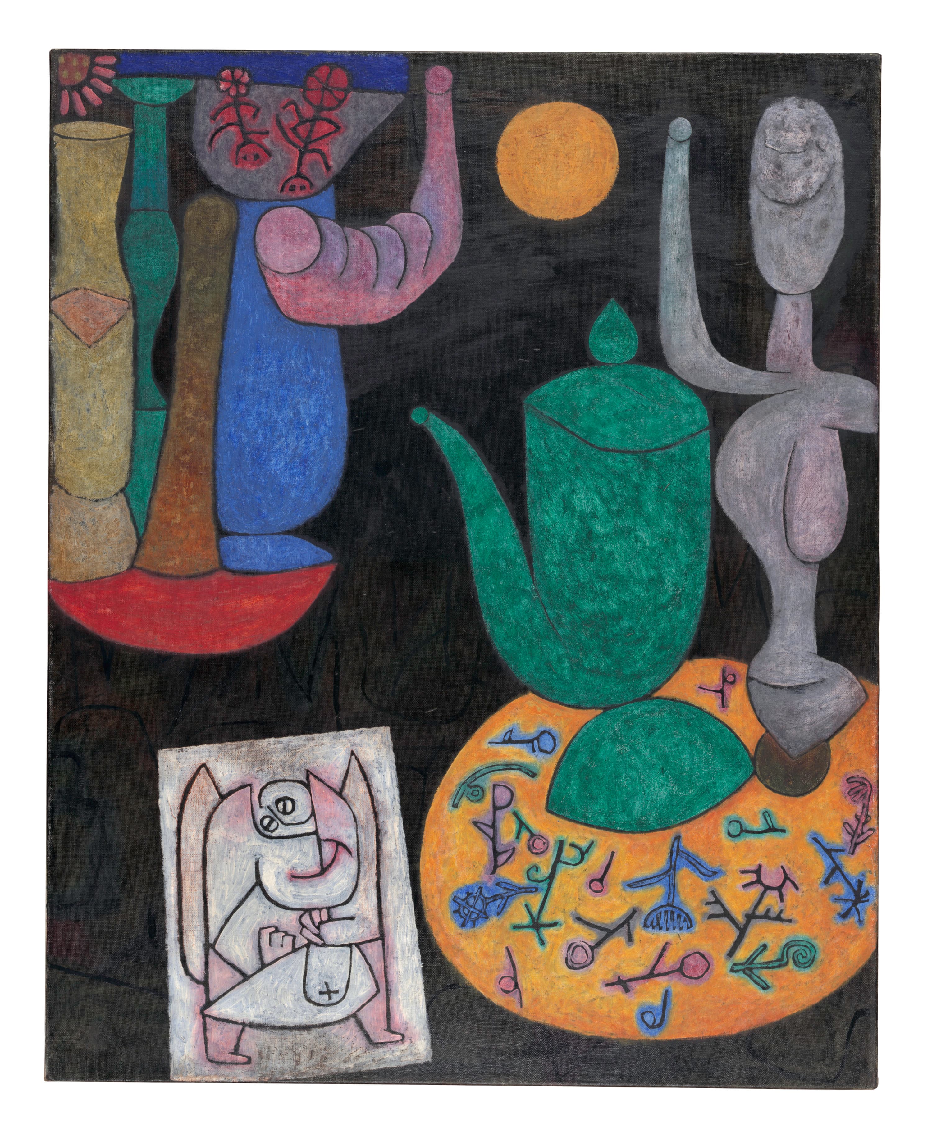 Paul Klee, Untitled (Last Still Life), 1940. Oil on canvas, 39 ⅜ × 31 ¾ inches. © 2026 Artists Rights Society (ARS), New York. Courtesy Zentrum Paul Klee, Bern.
