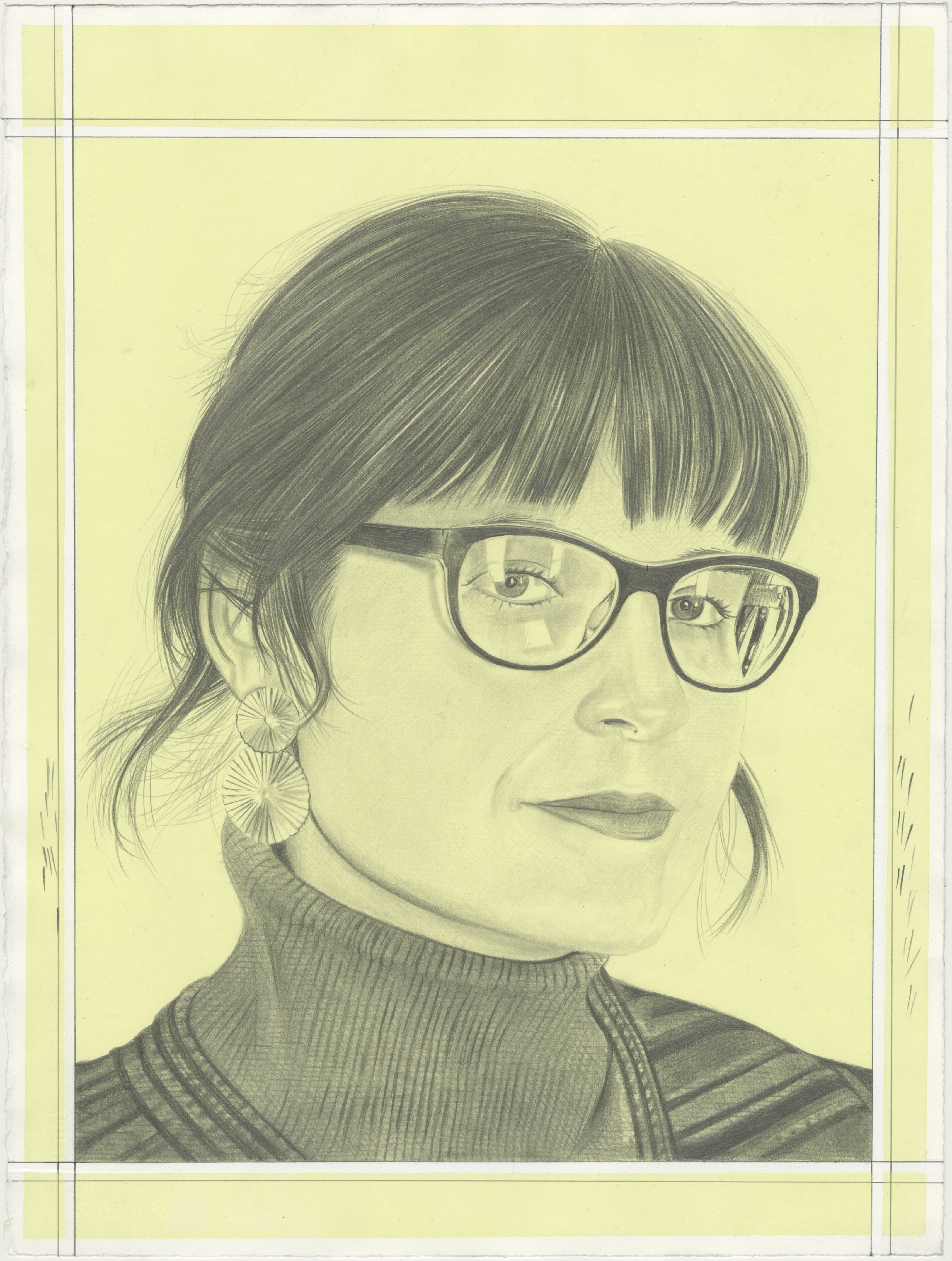 Portrait of Molly Warnock, pencil on paper by Phong H. Bui.