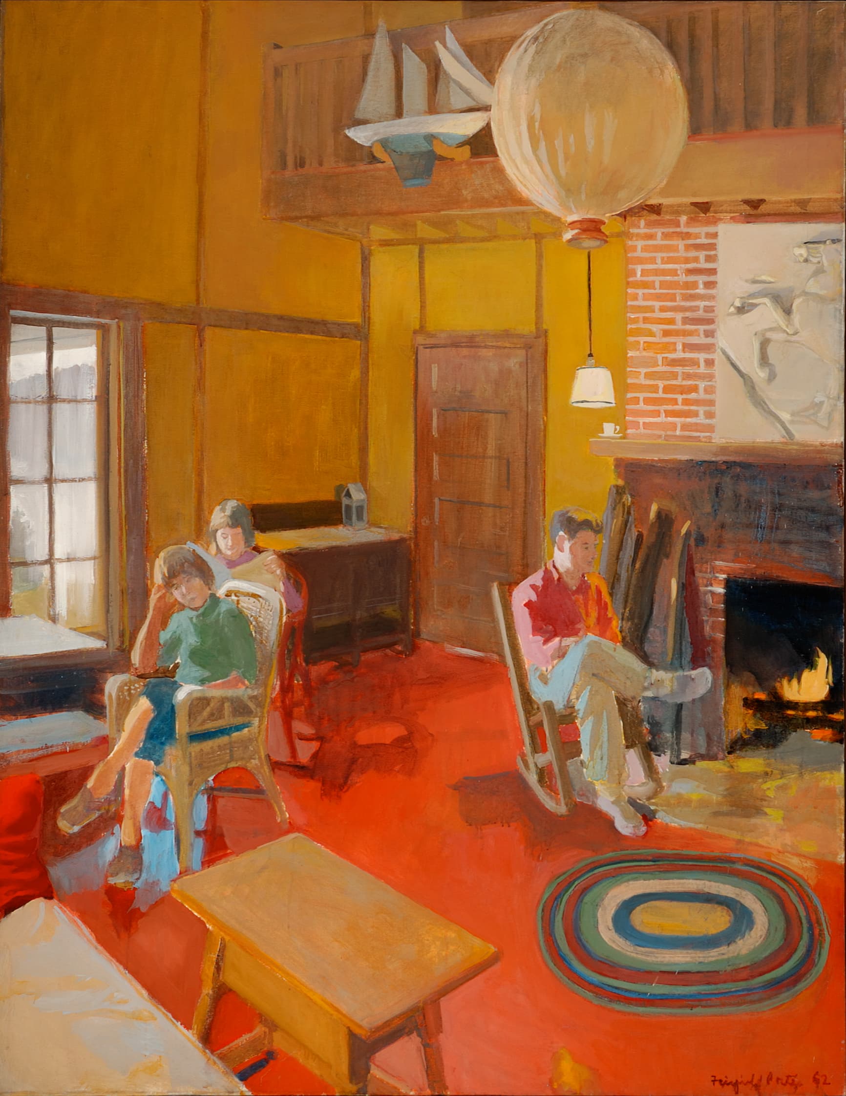 Fairfield Porter, A Day Indoors, 1962. Liquitex on canvas, 71 ¾ × 54 ⅞ inches. Courtesy Parrish Art Museum, Water Mill, NY.