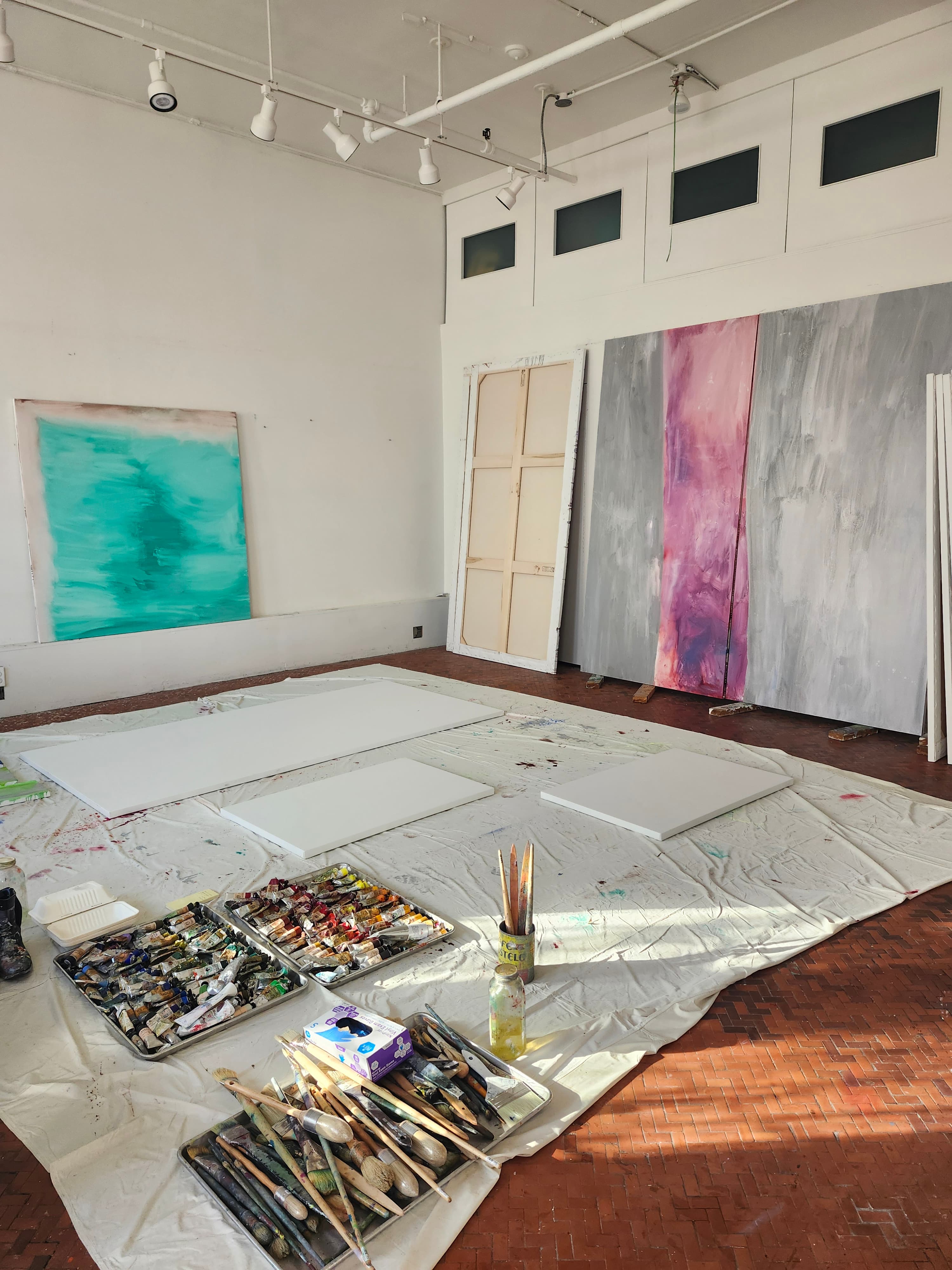 View of Jane Swavely’s studio on the Bowery, March 2026. Photo: Molly Warnock.