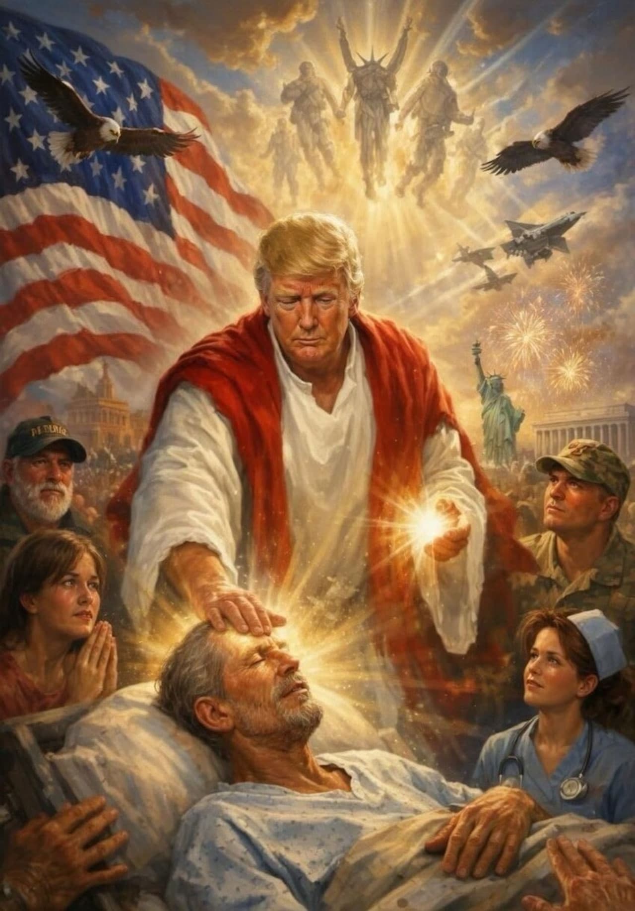AI image of President Donald Trump as Jesus.