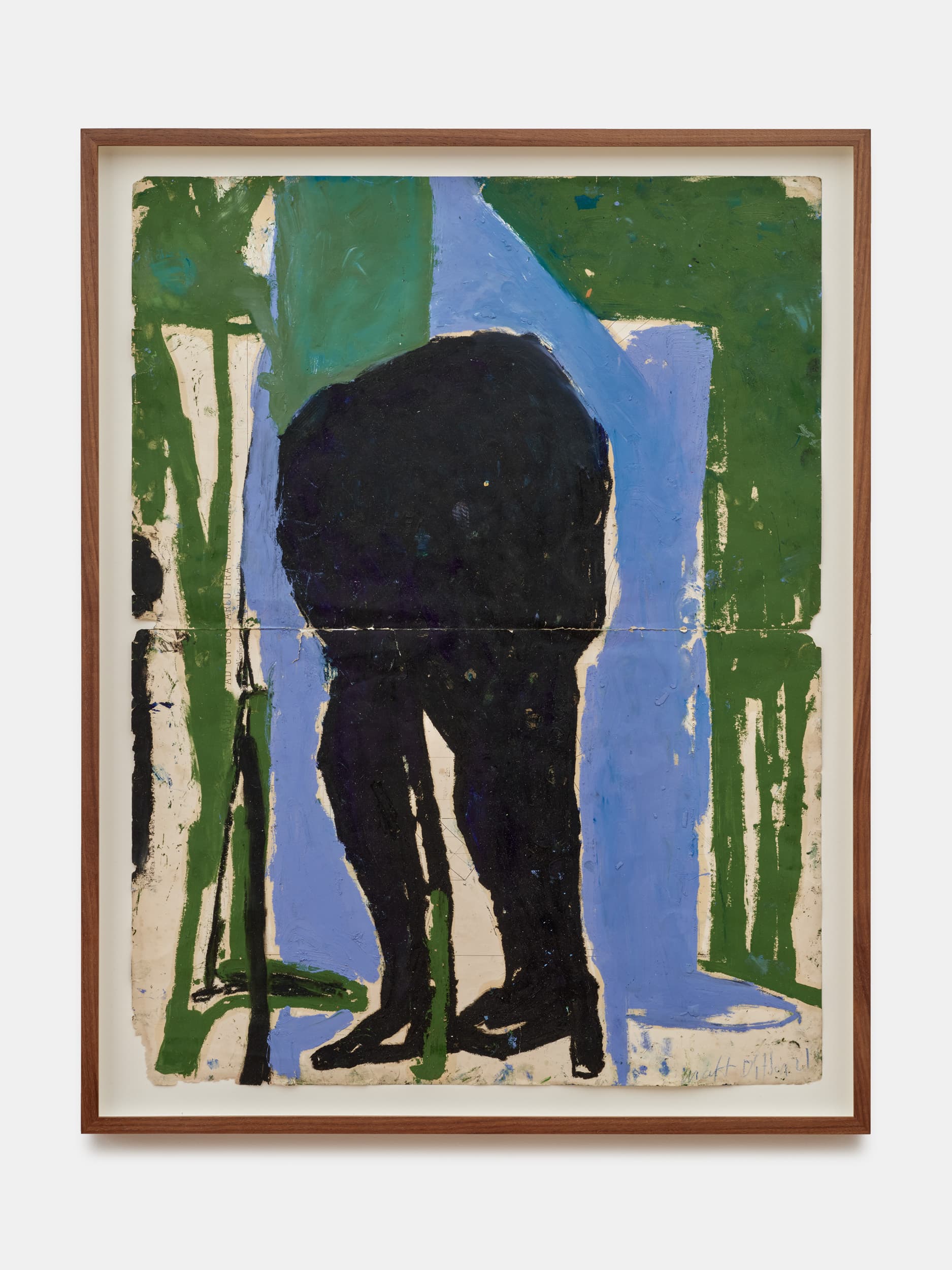 Matt Dillon, Headless Figure, 2021. Oil on paper, 25 ½ x 19 inches. © Matt Dillon. Courtesy the artist and Journal Gallery.