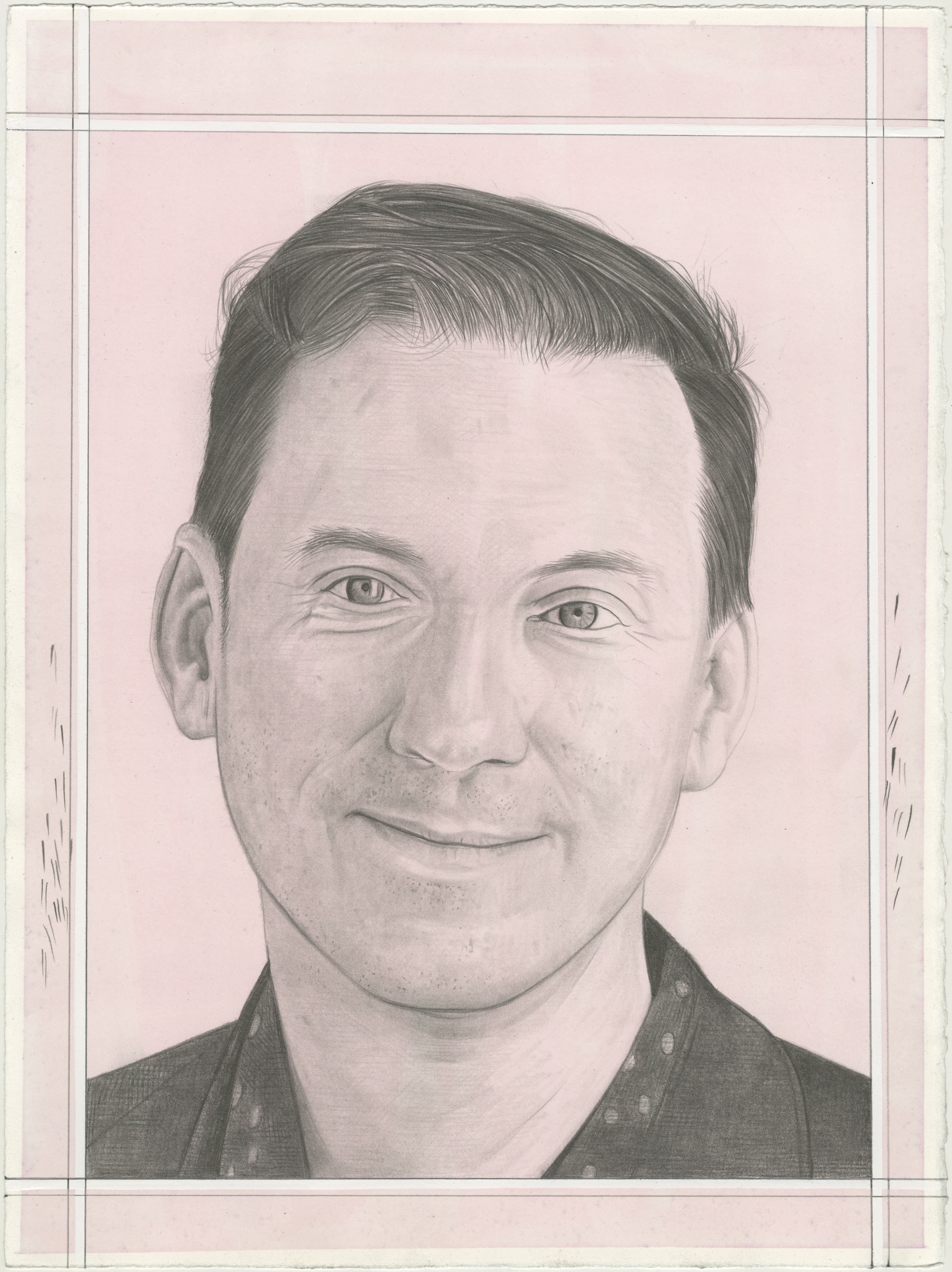 Portrait of Rod Bigelow, pencil on paper by Phong H. Bui.