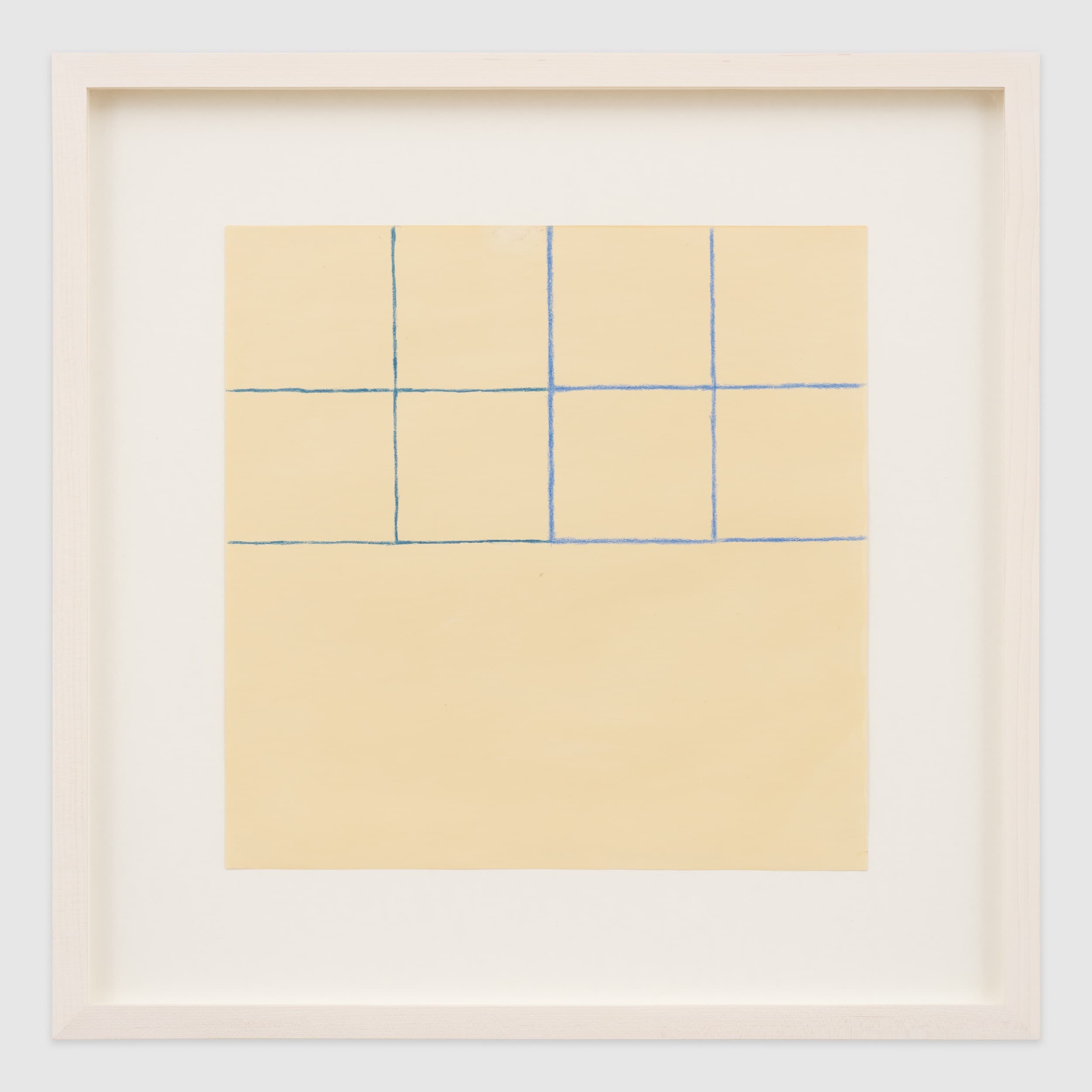James Bishop, Untitled, 1969. Colored pencils on paper, 11 ⅛ × 11 ⅛ inches. Courtesy the estate and Timothy Taylor.